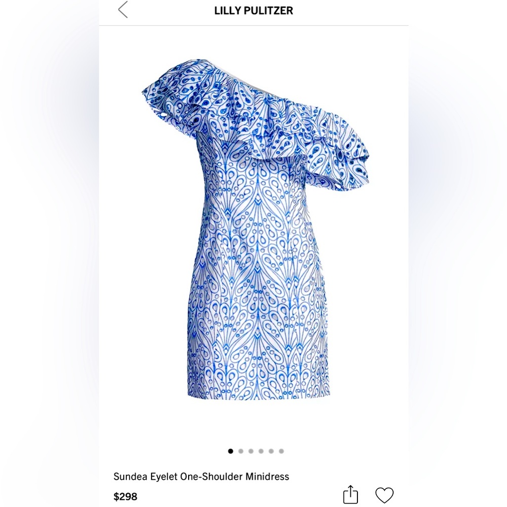 Lily Pulitzer Sundea Eyelet One-Shoulder Minidress